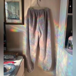 SHEIN Sherpa and fuzzy brown sweatpants